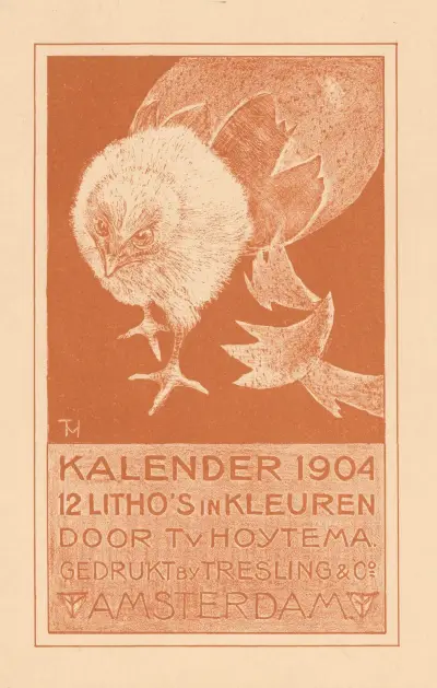 Annons för kalender 1904 av Theo van Hoytema