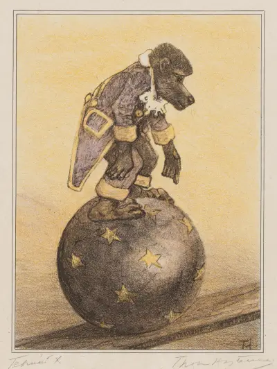 Apa på boll av Theo van Hoytema