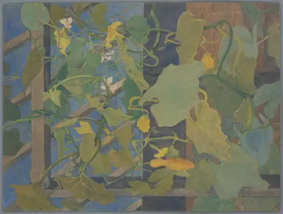 Broeikas met sierkalebassen (in or before 1901) av Theo van Hoytema