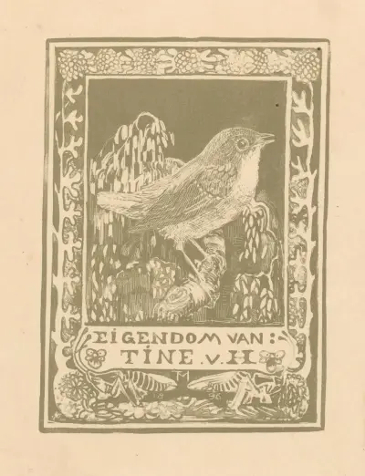 Ex libris van Tine van Hoytema av Theo van Hoytema