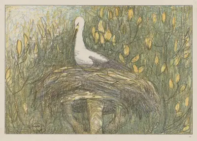 Stork på bo av Theo van Hoytema