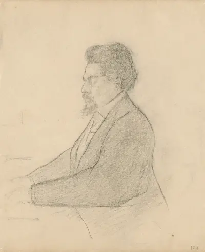 Porträtt av konstnären Jan Toorop av Theo van Hoytema