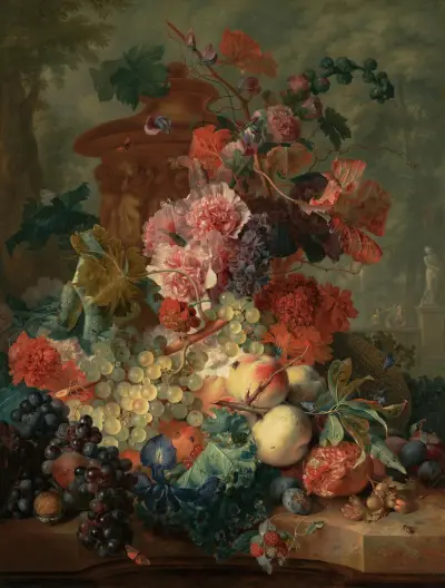 Fruktstycke av Jan van Huysum