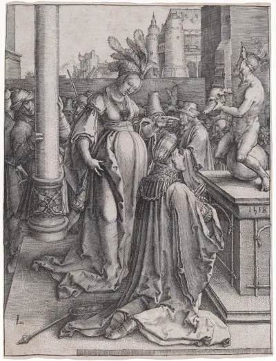 Solomon’s Idolatry, 1514 av Lucas Van Leyden