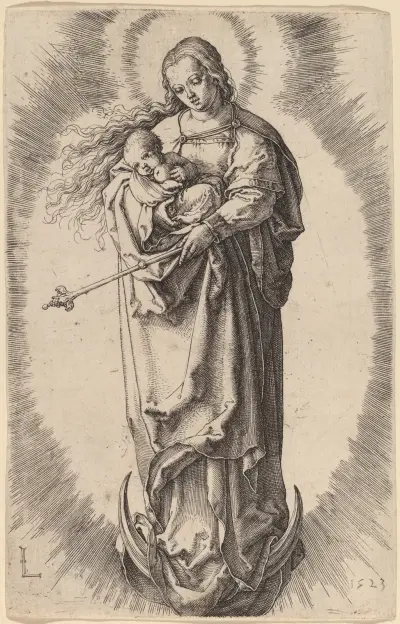 Panna Maria s dítětem na půlměsíci, Lucas Van Leyden