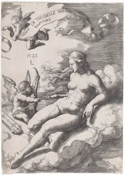 Venus and Cupid av Lucas Van Leyden