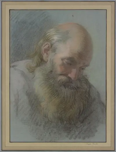 Kopf eines bärtigen alten Mannes av Charles-André van Loo