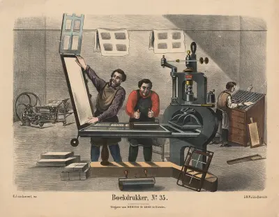Boekdrukker. No. 35 av Hendrik Jan van Lummel