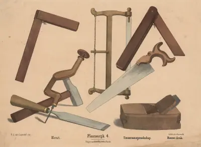 Trä, snickeriverktyg av Hendrik Jan van Lummel