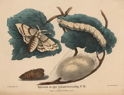 Zijdeworm en zijne gedaanteverwisseling av Hendrik Jan van Lummel