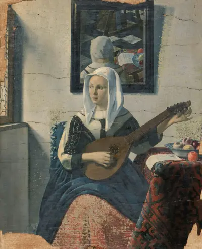Cisterspelende vrouw av Han van Meegeren