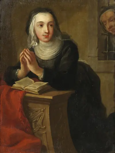 Knäböjande nunna, 1731 – nr 1 av Martin van Meytens