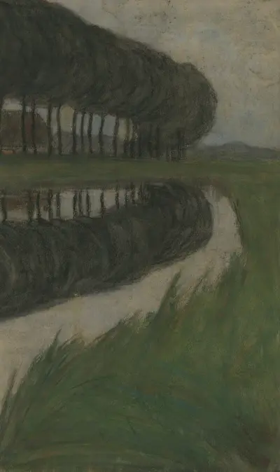 Bomen langs de vaart av Eugeen Van Mieghem