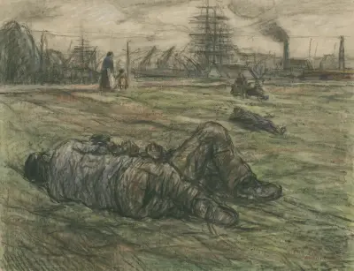 Rustend op de Scheldedijk av Eugeen Van Mieghem