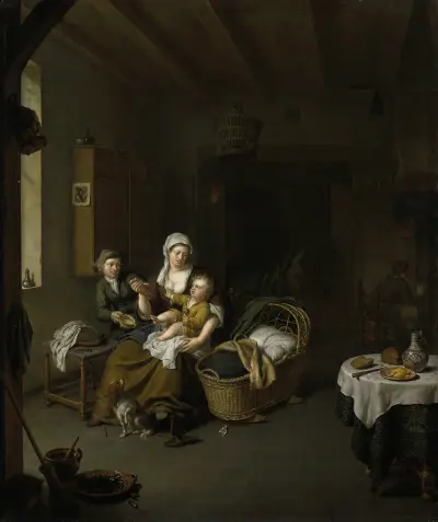 Matka karmiąca dziecko, Willem Van Mieris