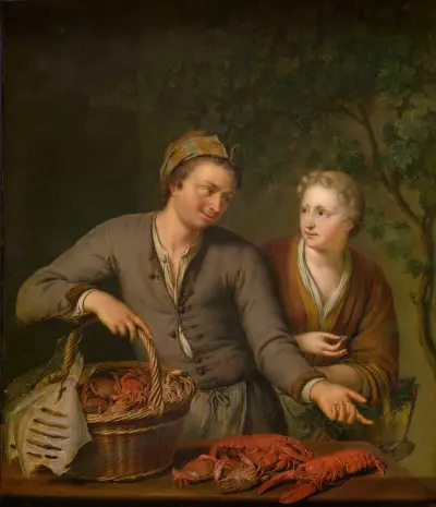 Fishmonger av Willem Van Mieris