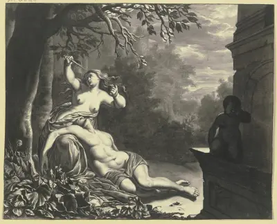 Pyramus and Thisbe av Willem Van Mieris