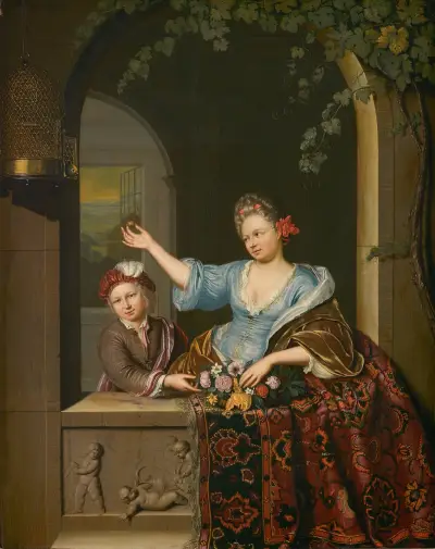 Žena na balkoně, Willem Van Mieris