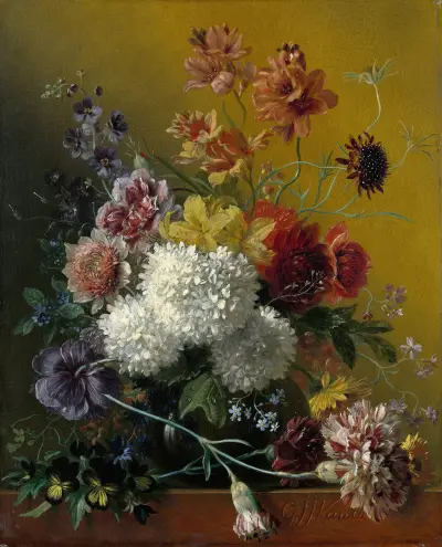 Still Life with Flowers av Georgius Jacobus Johannes van Os