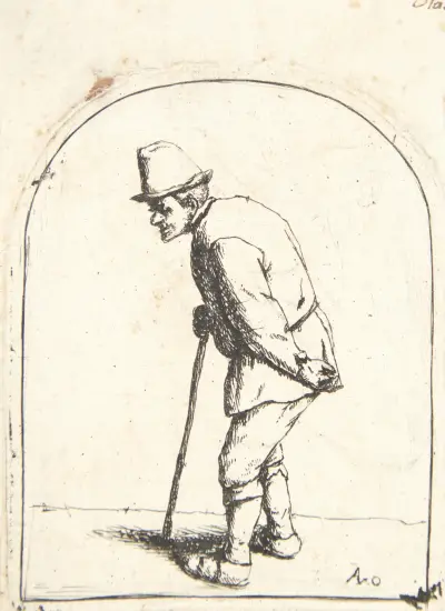 Bauer mit krummem Rücken von Adriaen van Ostade