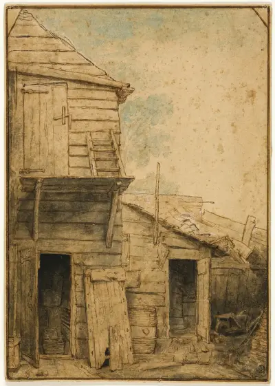 Farmyard av Adriaen van Ostade