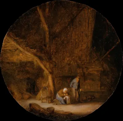 Interior with a Peasant Family av Adriaen van Ostade