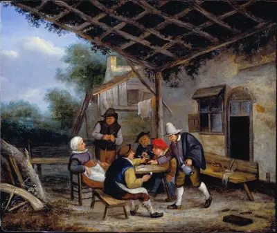 Bönder som dricker av Adriaen van Ostade