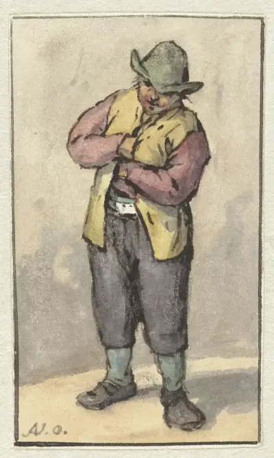 Staande boer met groene hoed, Adriaen van Ostade