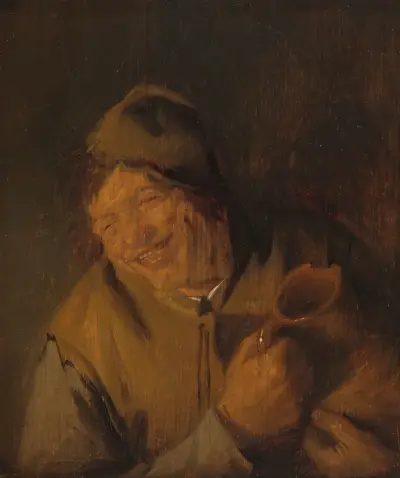 Der fröhliche Bauer von Adriaen van Ostade