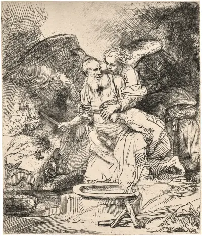 Abraham’s Sacrifice, 1655 – nr 2 av Rembrandt van Rijn
