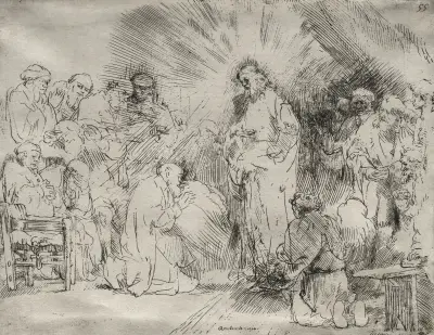 Christ Appearing to the Apostles av Rembrandt van Rijn