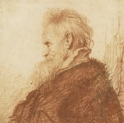 Head of an Old Man (recto) av Rembrandt van Rijn