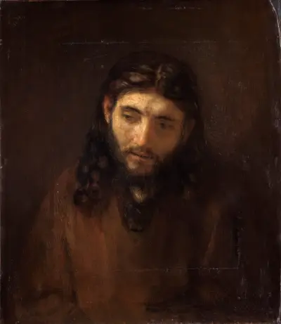 Head Of Christ av Rembrandt van Rijn