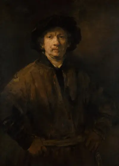 Large Self-Portrait av Rembrandt van Rijn