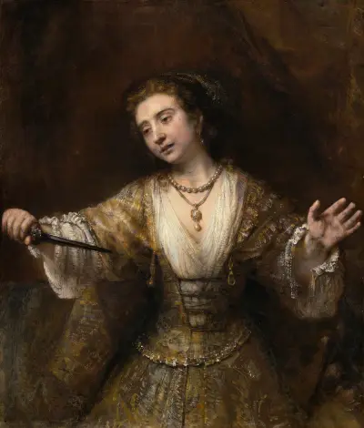 Lucretia, 1664 av Rembrandt van Rijn