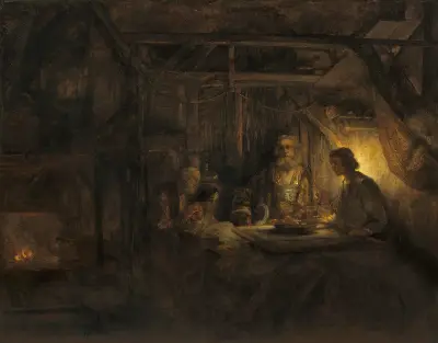 Philemon and Baucis av Rembrandt van Rijn