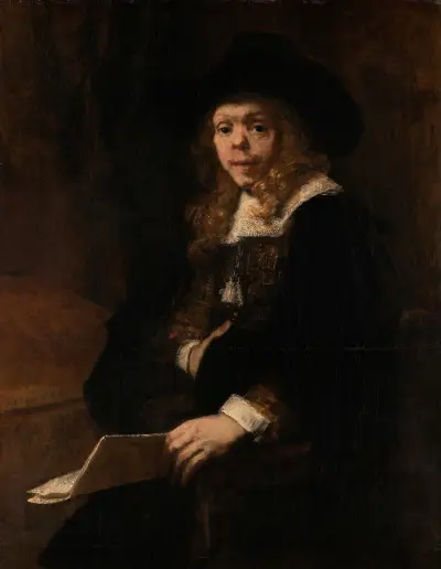 Portrait of Gerard de Lairesse av Rembrandt van Rijn