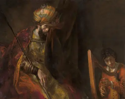 Saul and David av Rembrandt van Rijn