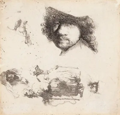 Self Portrait, 1632 av Rembrandt van Rijn
