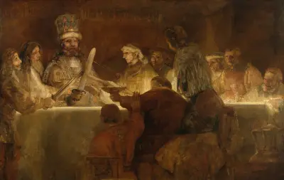 The Conspiracy of the Batavians under Claudius Civilis av Rembrandt van Rijn