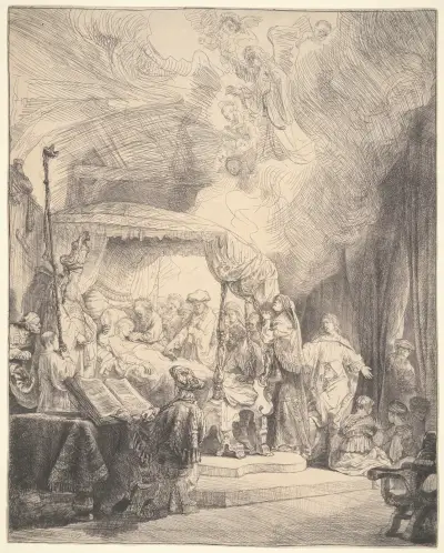 The Death of the Virgin, 1639 – nr 1 av Rembrandt van Rijn