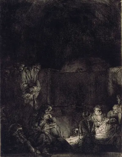 The Entombment av Rembrandt van Rijn