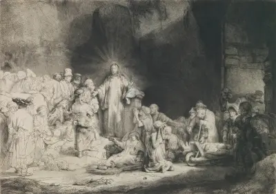 The Hundred Guilder Print av Rembrandt van Rijn
