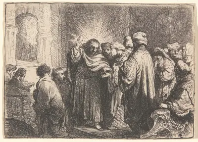 The Tribute Money av Rembrandt van Rijn