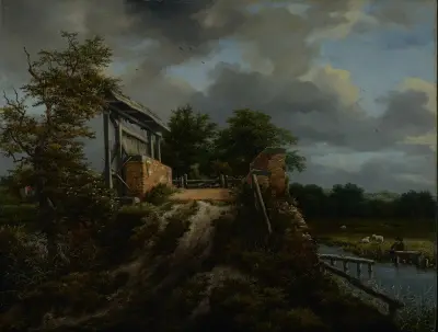 Bridge with a Sluice av Jacob van Ruisdael