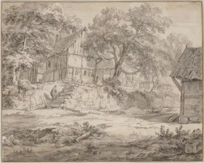 Cottages among Trees av Jacob van Ruisdael