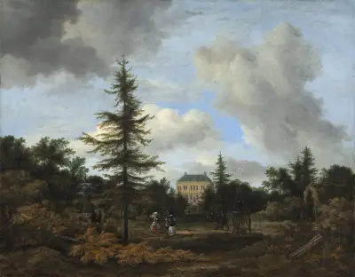 Lantgård i park av Jacob van Ruisdael