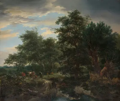 Forest scene av Jacob van Ruisdael