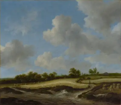Landscape with a Wheatfield av Jacob van Ruisdael