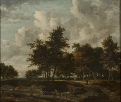 Väg genom en skogsdunge av Jacob van Ruisdael